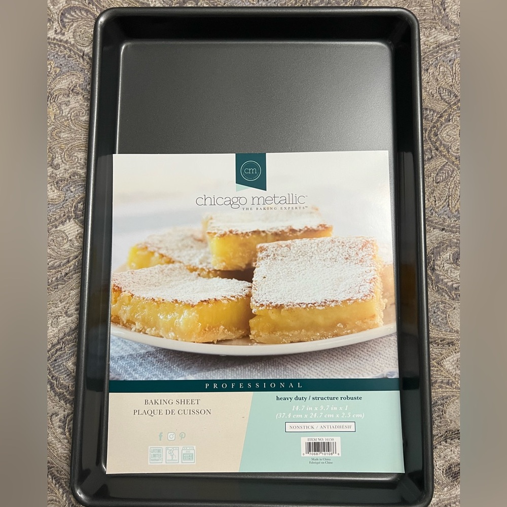Chicago Metallic Baking Sheet, 24.7”x9.7”, Nonstick NWT, tiny dent shown